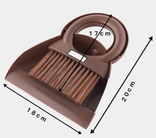 Dustpan & Brush Set in Brown