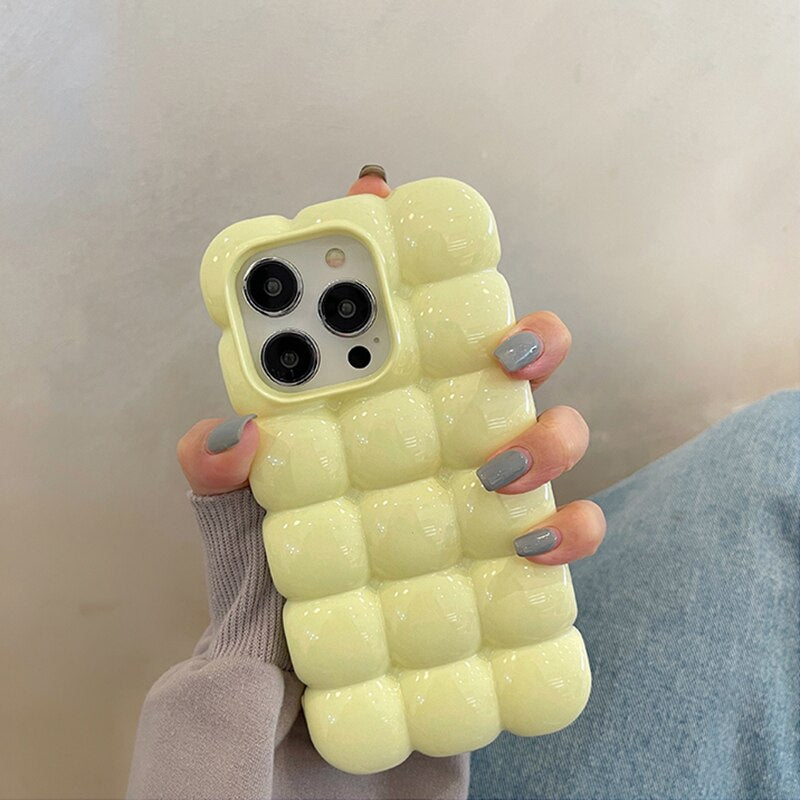 3D Bubble iPhone Case in Light Green