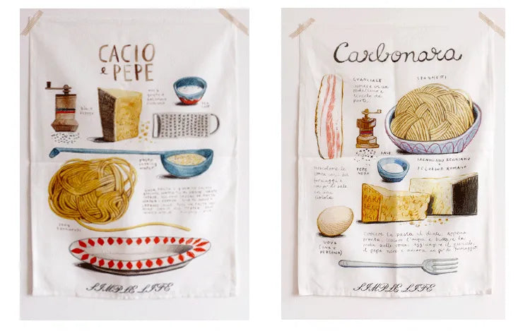 Tea Towel in Carbonara