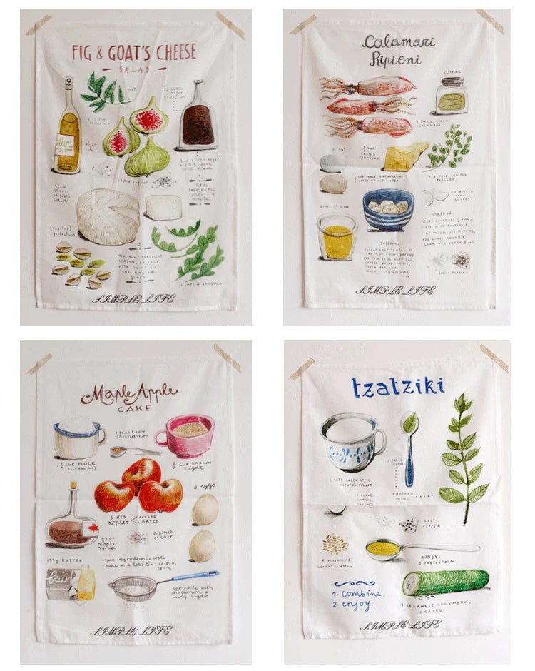 Tea Towel in Fig & Goat's Cheese