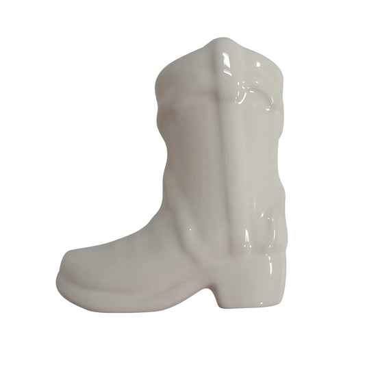 Cowboy Boot Matches Holder in White
