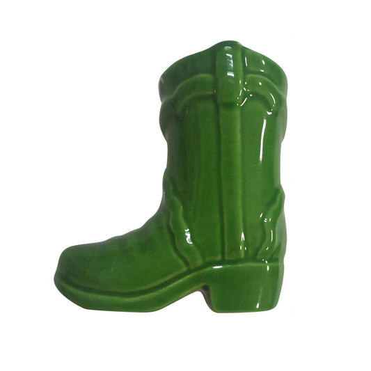 Cowboy Boot Matches Holder in Green