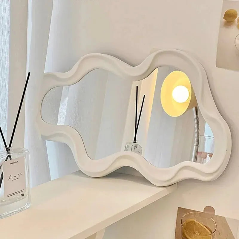Cloud-shaped Mirror in White