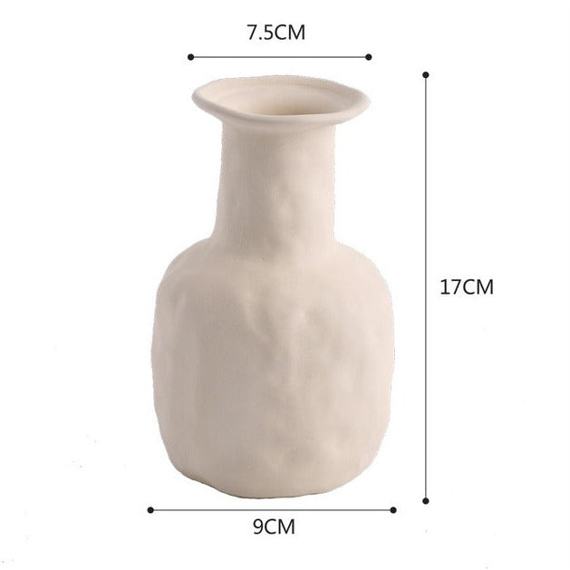 Minimalist Ceramic Vase in Textured Jug