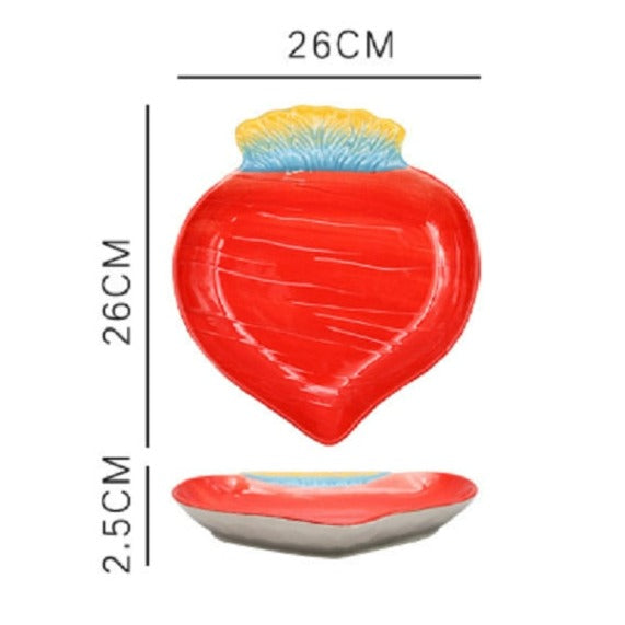 Fruit Shaped Ceramic Plate in Carrot