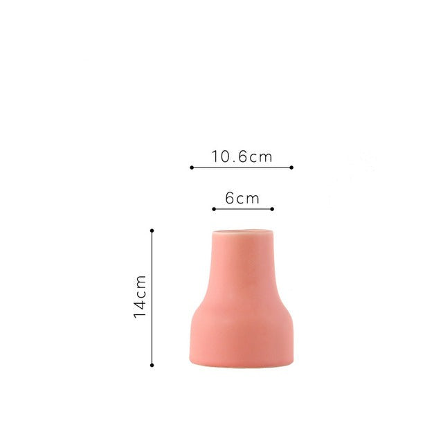 Modern Ceramic Vase in Bubblegum