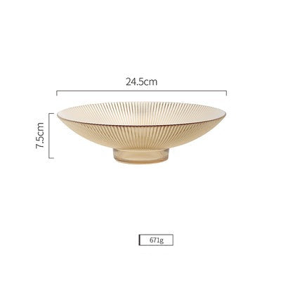 Small Glass Fruit Bowl in Brown