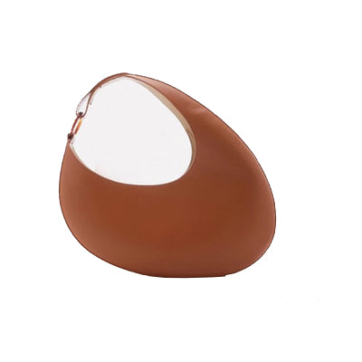 Crescent Shape Shoulder Bag in Light Brown