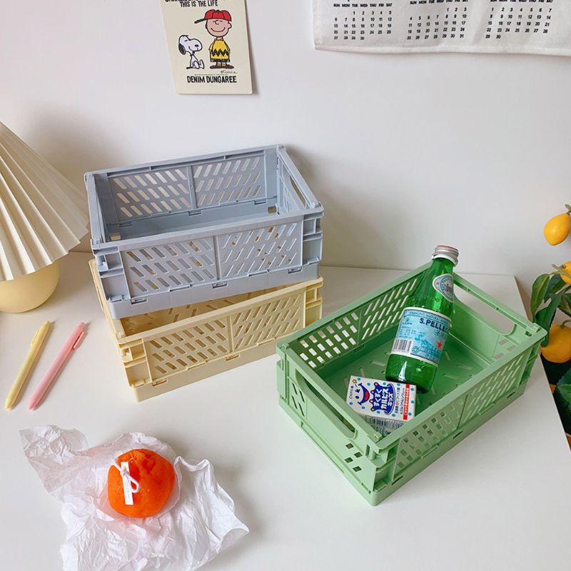 Collapsible Plastic Crate in Green