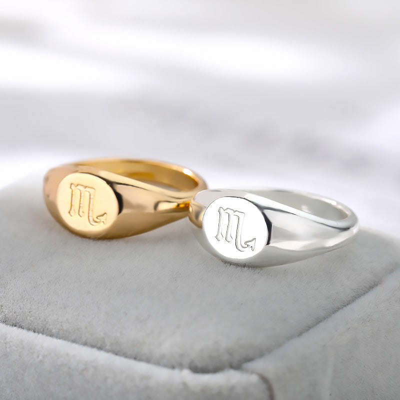Zodiac Signet Ring in Scorpio