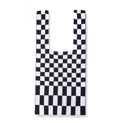 Shopper Bag in Black/White Checks