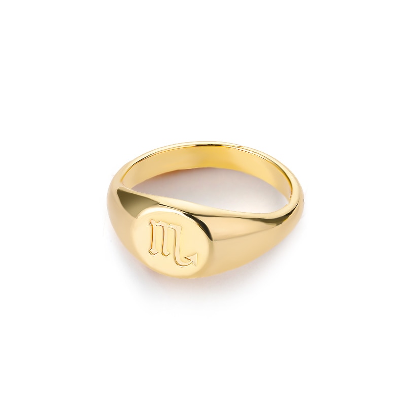 Zodiac Signet Ring in Scorpio