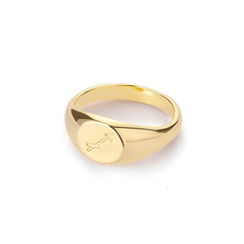 Zodiac Signet Ring in Sagittarius