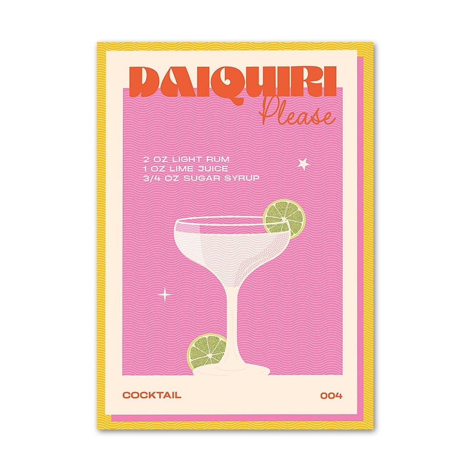 Cocktail Poster in Daiquiri