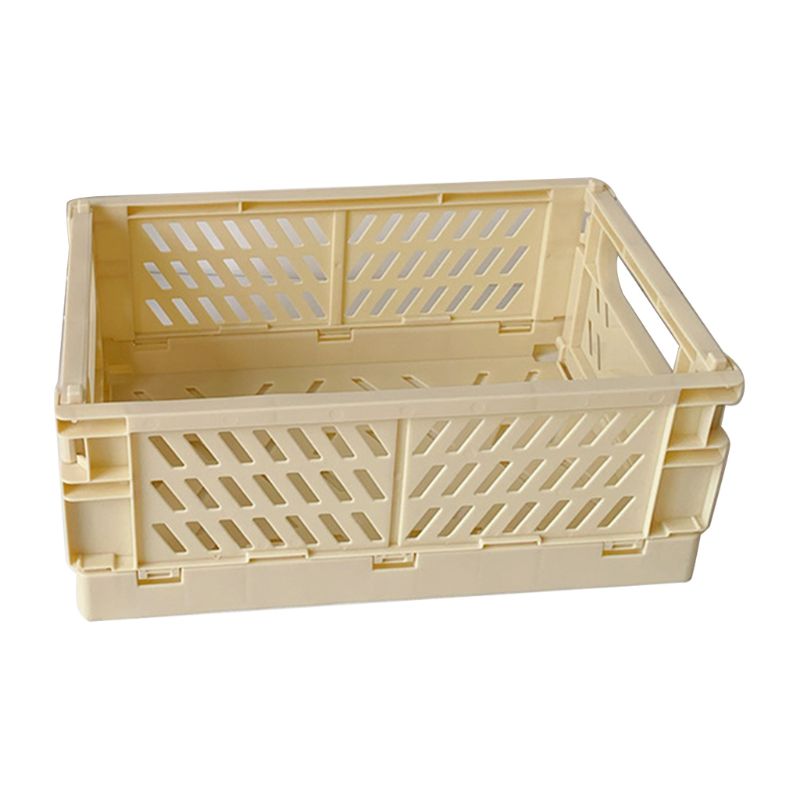 Collapsible Plastic Crate in Yellow
