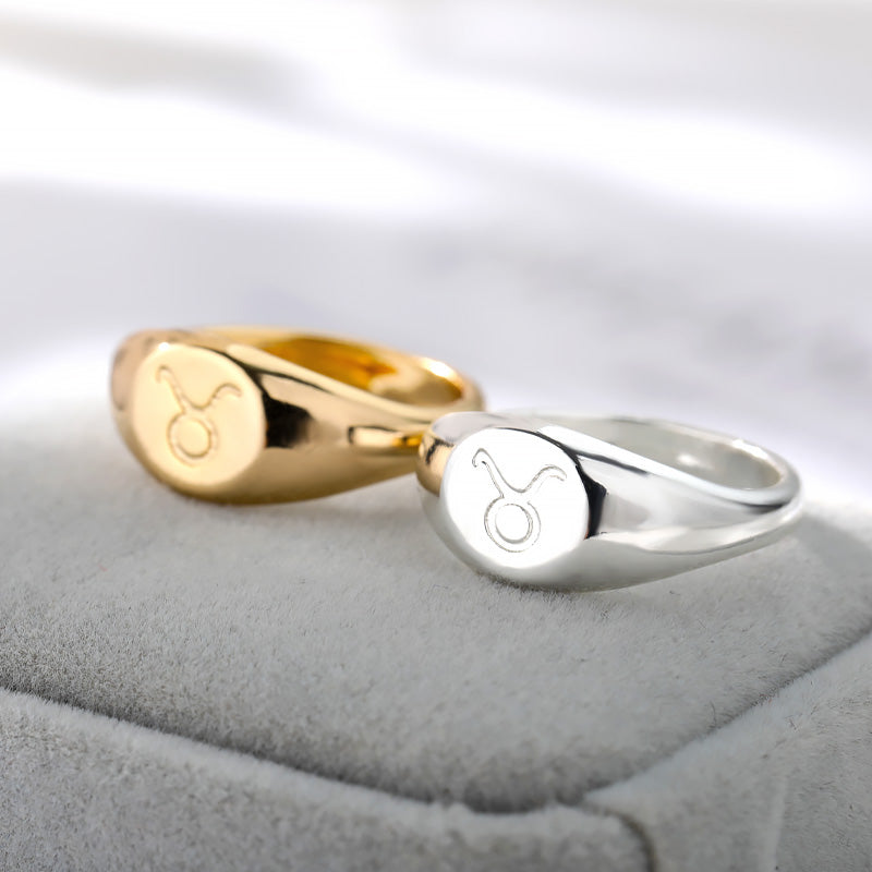 Zodiac Signet Ring in Taurus