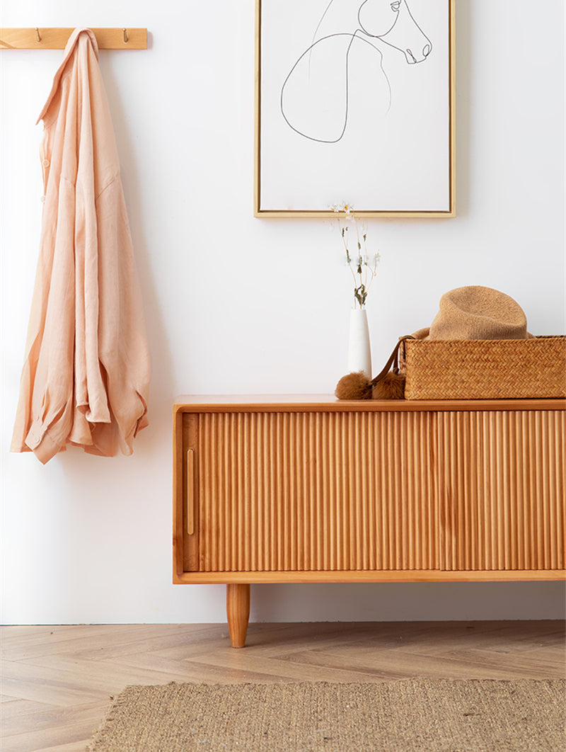 Solid Wood Cabinet in Light Brown