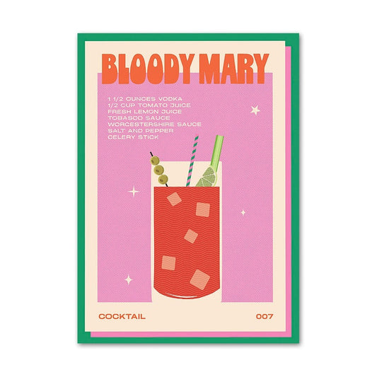 Cocktail Poster in Bloody Mary