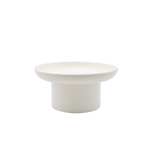 Small Round Stand Tray in White