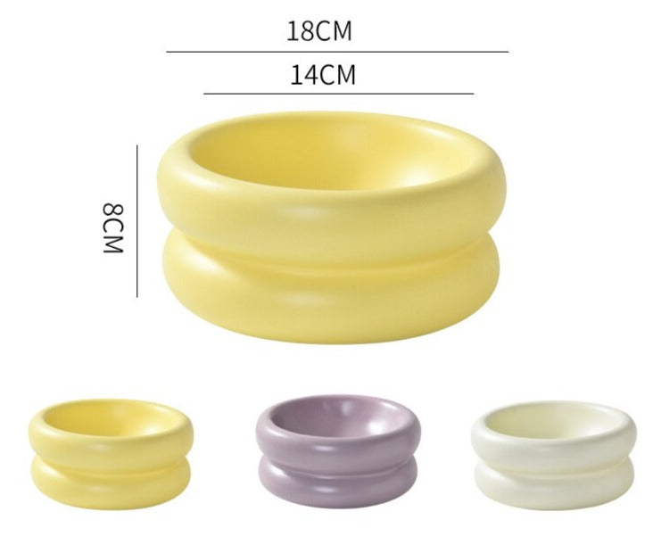 Double Pet Bowl in Yellow