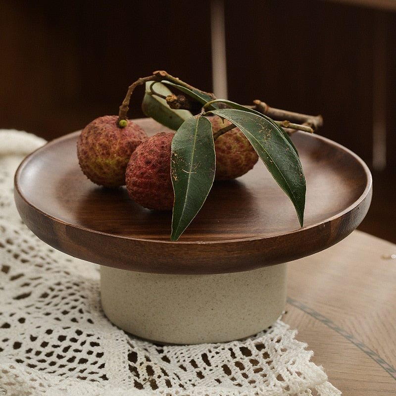 Round Wood Tray in Small