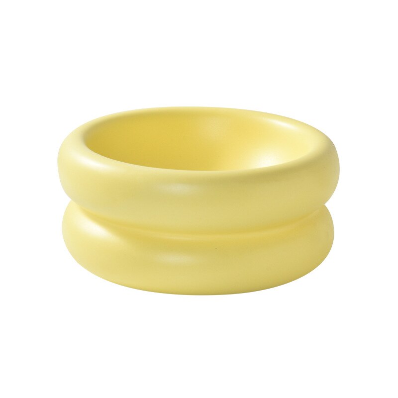Double Pet Bowl in Yellow