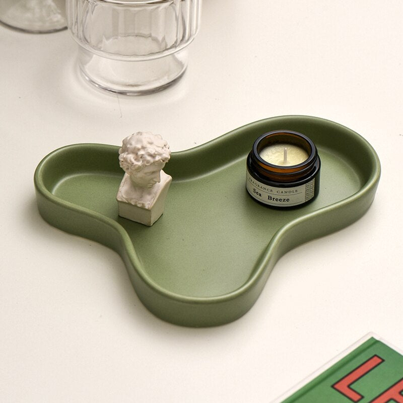 Irregular Storage Tray in Green