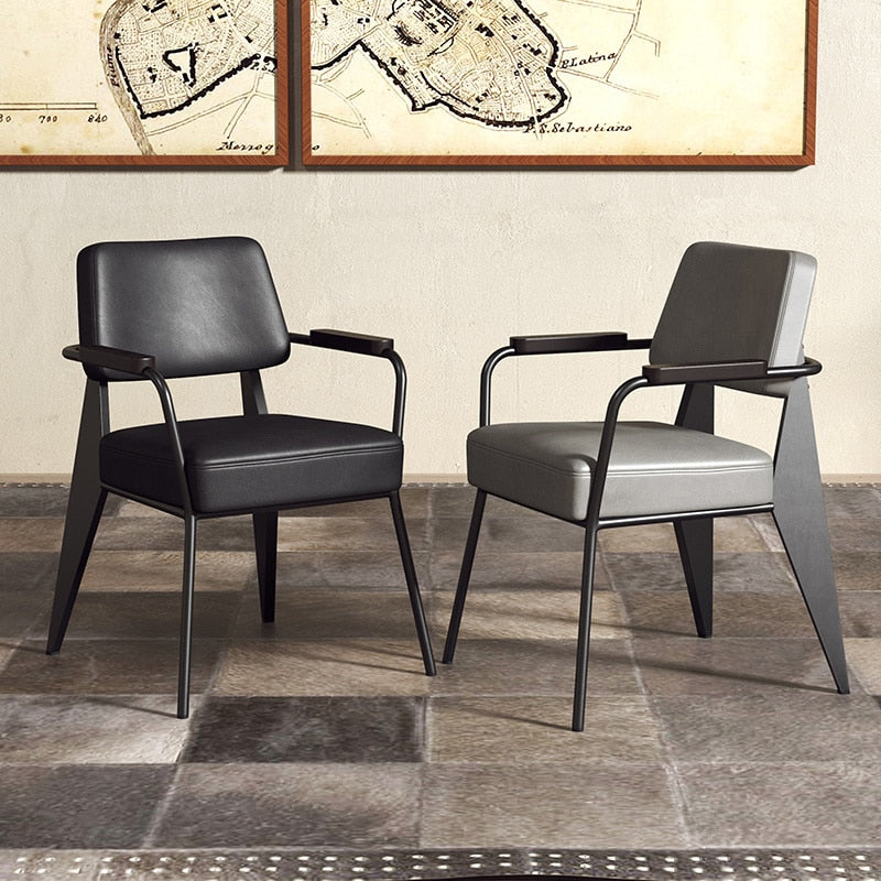 Office Chair in Black Leather