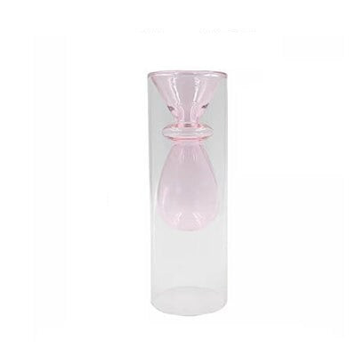 Double Layer Stained Glass Ornament in Baby Pink