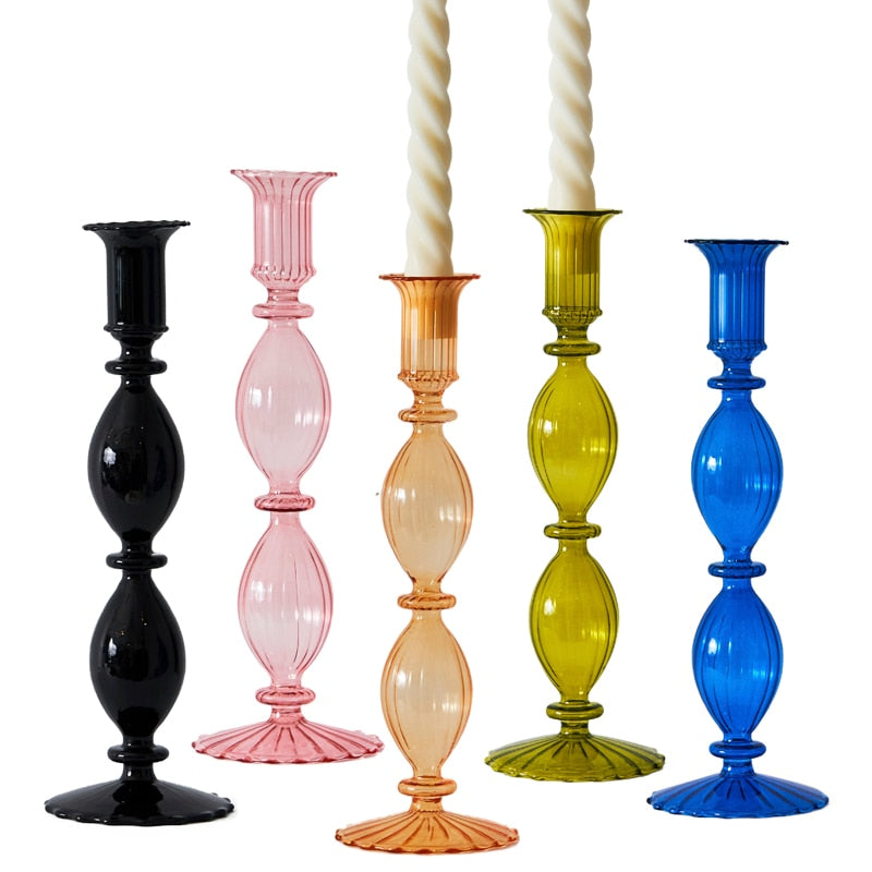 Candle Holder in Olive Green