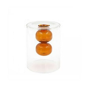 Double Layer Stained Glass Ornament in Burnt Orange