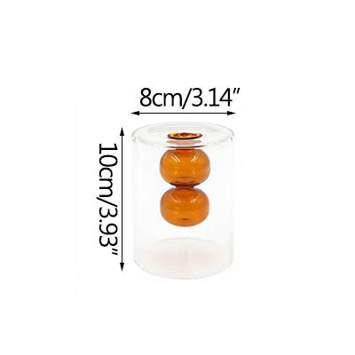 Double Layer Stained Glass Ornament in Burnt Orange