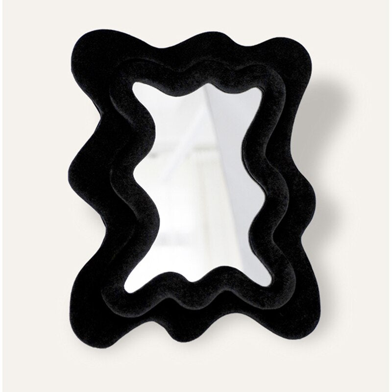 Small Squiggly Mirror in Black