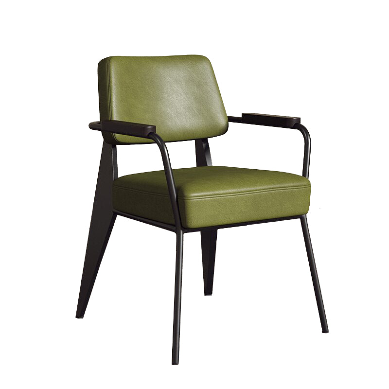 Office Chair in Olive Green Leather