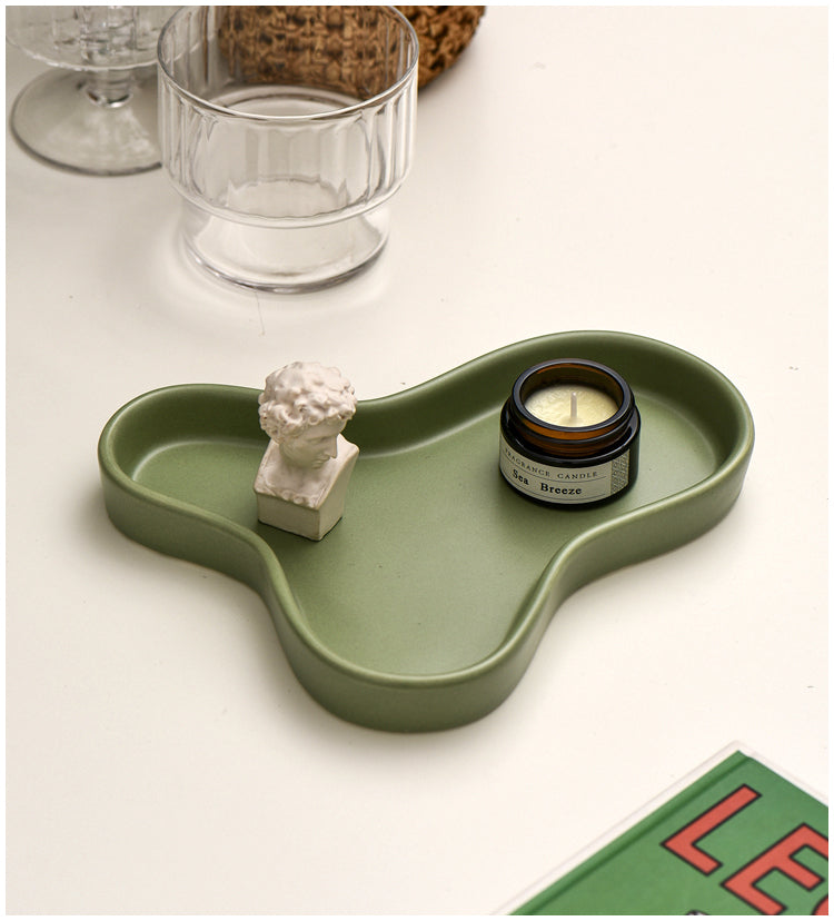 Irregular Storage Tray in Green
