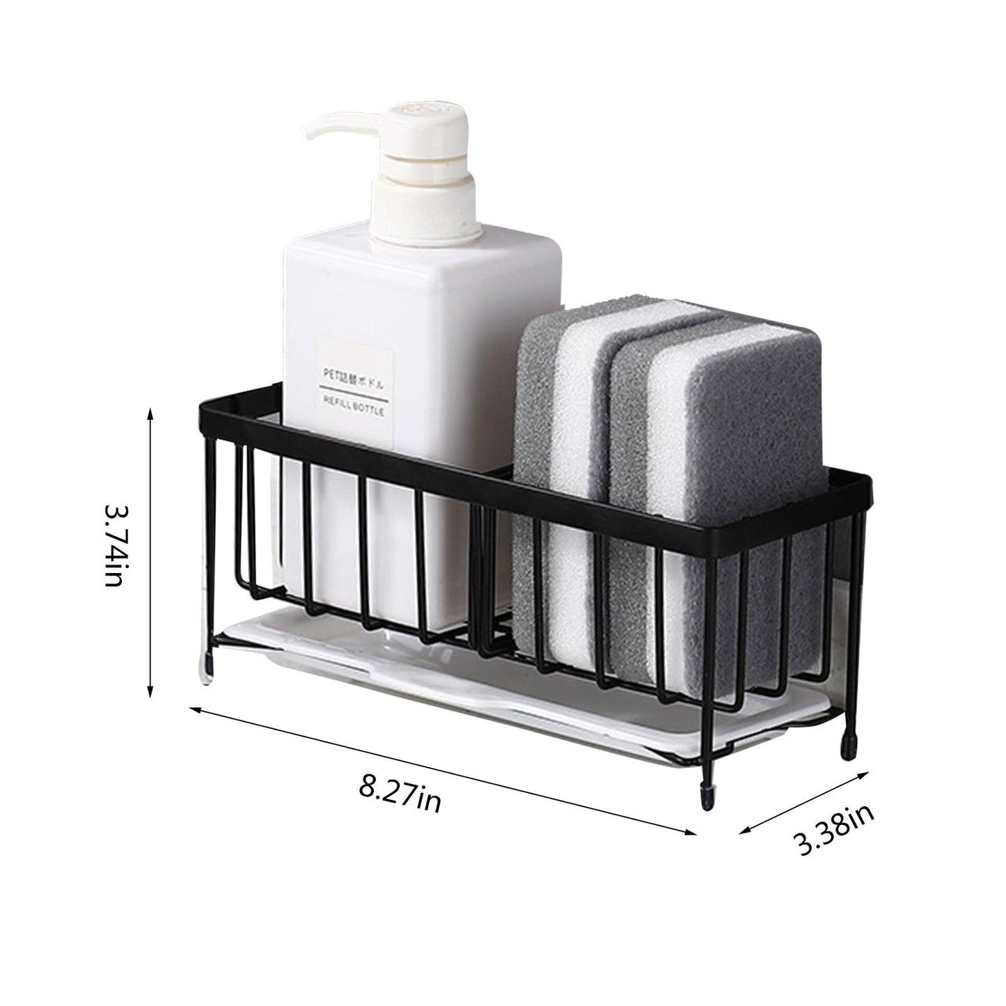 Kitchen Rack Holder For Sink in Black