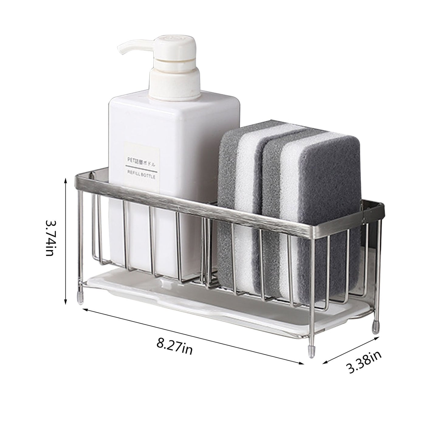 Kitchen Rack Holder For Sink in Silver