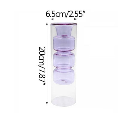 Double Layer Stained Glass Ornament in Lilac