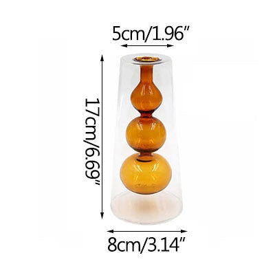 Double Layer Stained Glass Ornament in Gradient Orange