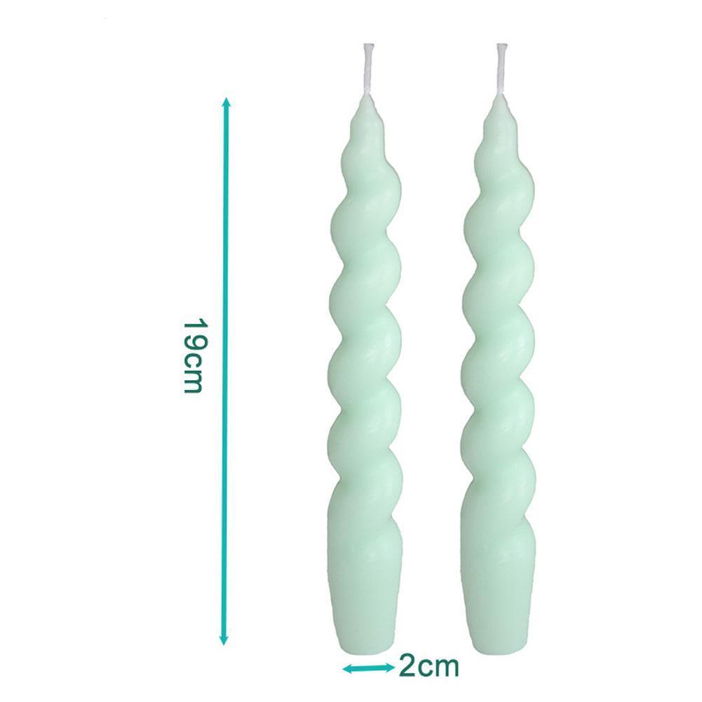 Set of Twisted Candles in Black