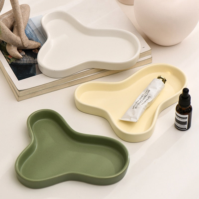 Irregular Storage Tray in Green