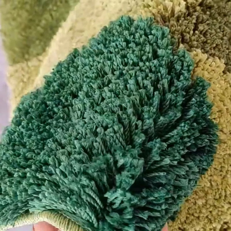 Irregular Abstract Tufted Rug in Blue