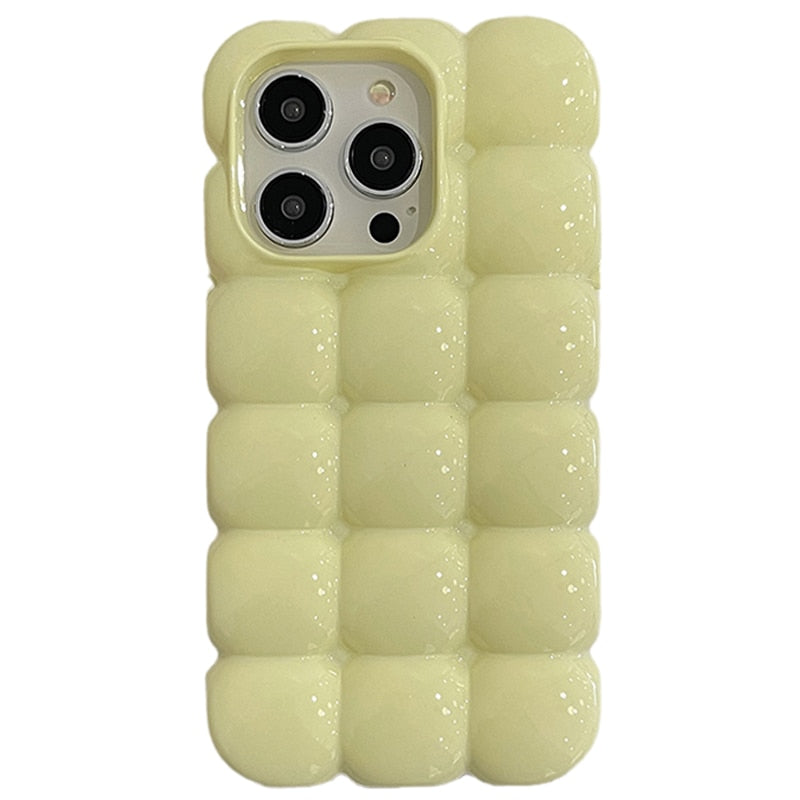 3D Bubble iPhone Case in Light Green