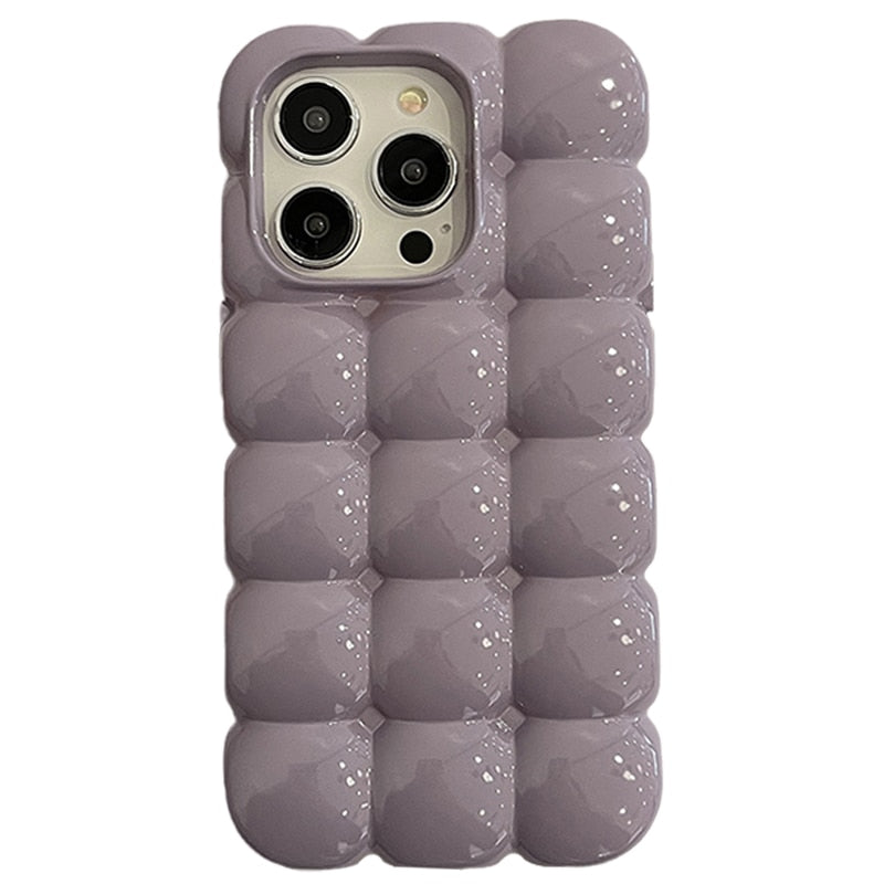 3D Bubble iPhone Case in Purple