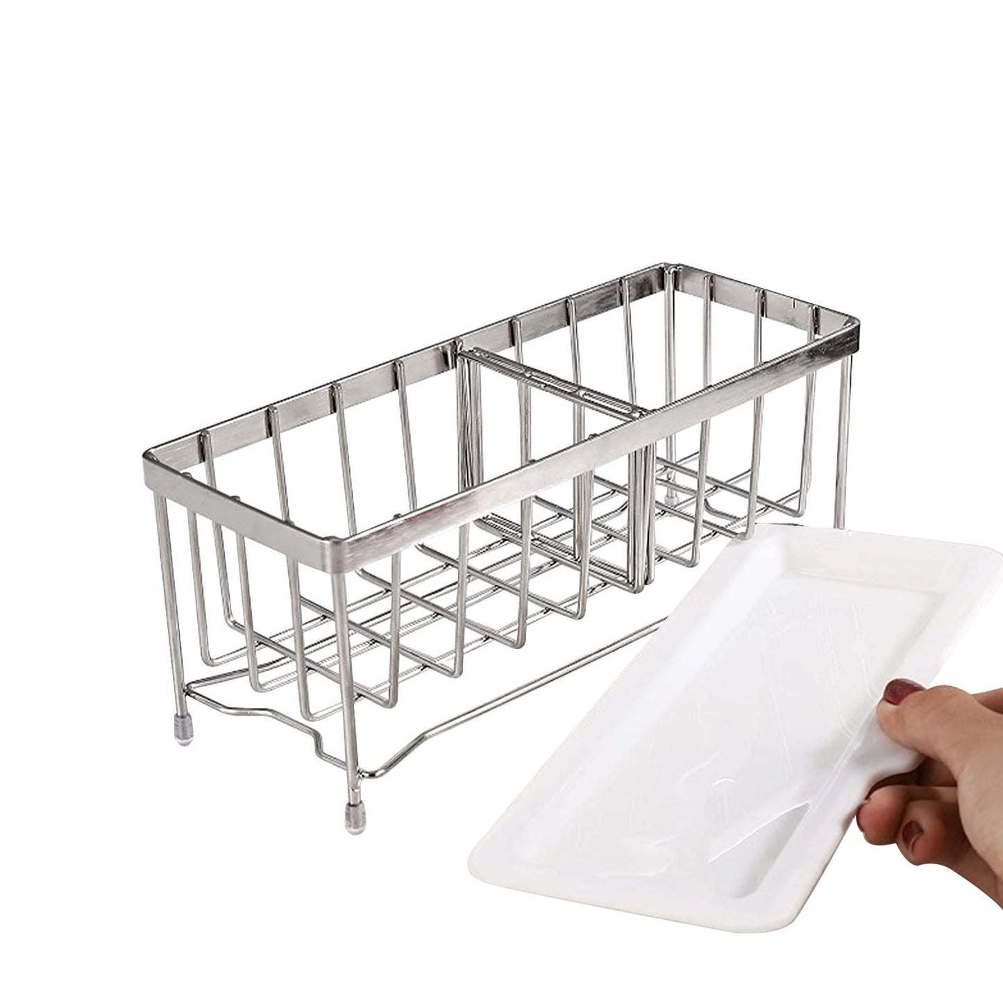 Kitchen Rack Holder For Sink in Silver
