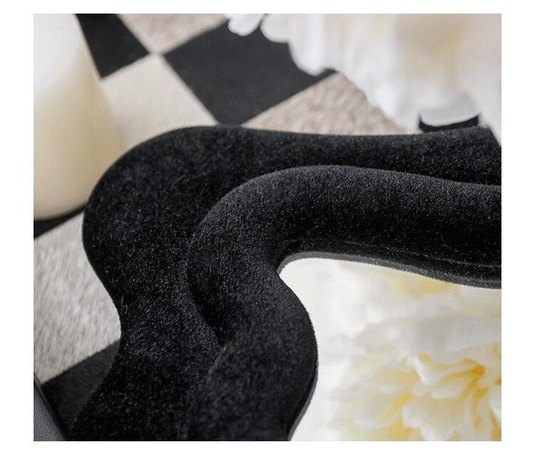 Small Squiggly Mirror in Black