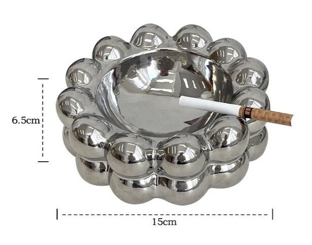 Bubble Ashtray in Silver