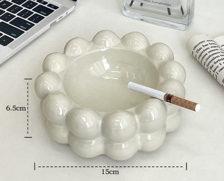 Bubble Ashtray in Cream
