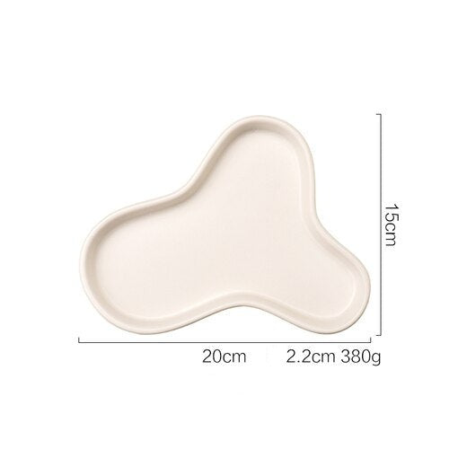 Irregular Storage Tray in White