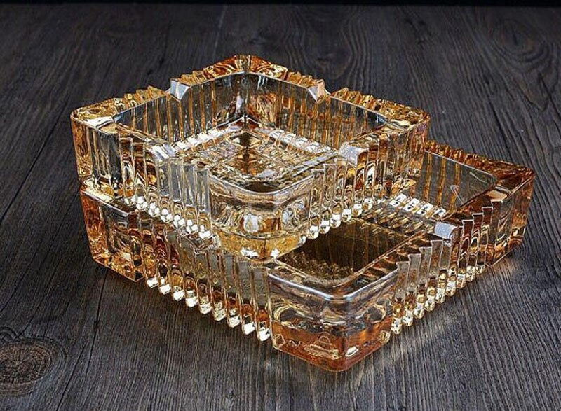 Square Ashtray High-grade Refined Glass